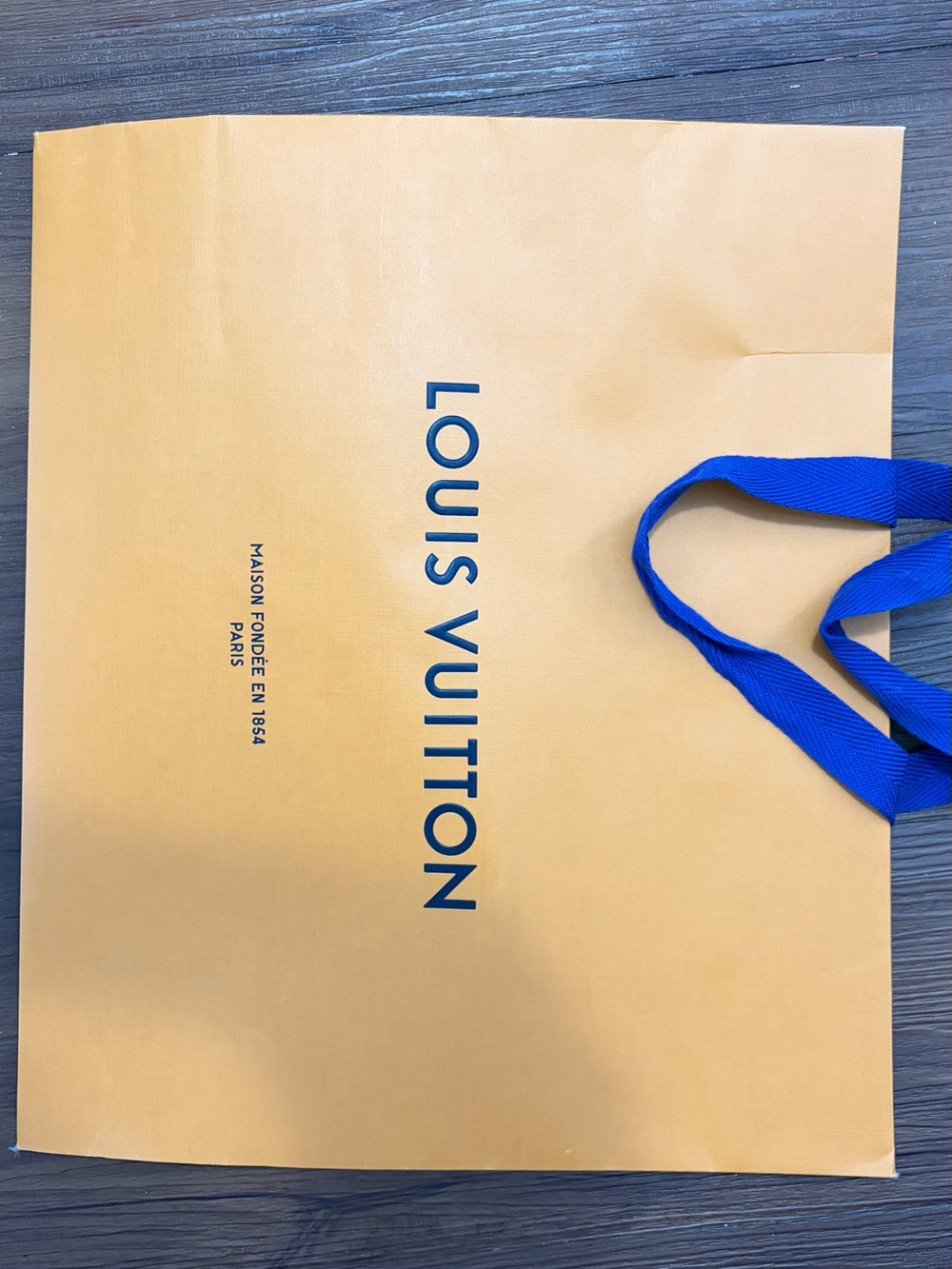 Louis Vuitton Orange Box with Blue Logo